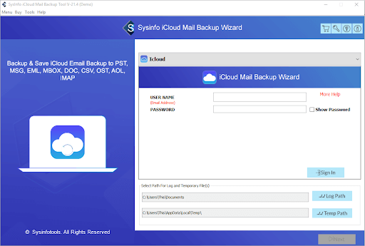 Sysinfo iCloud Email Backup Software