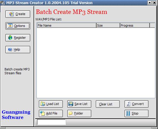 MP3 Stream Creator