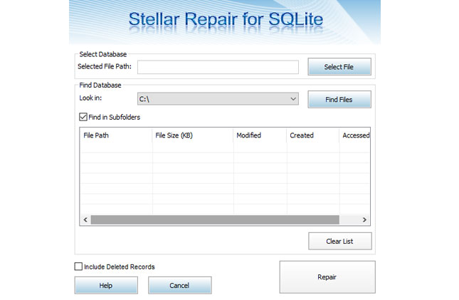 Stellar Phoenix Repair for SQLite