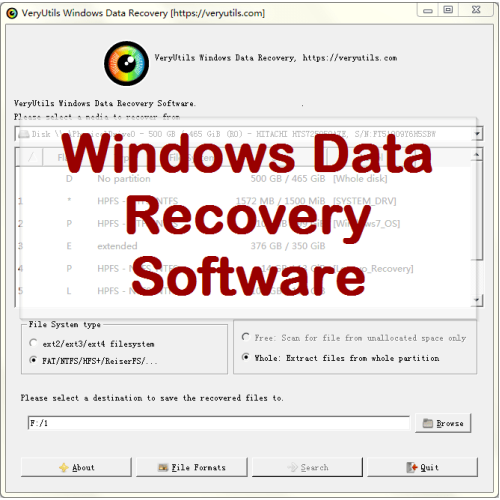 VeryUtils Windows Data Recovery