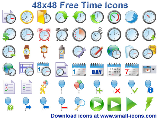 48×48 Free Time Icons