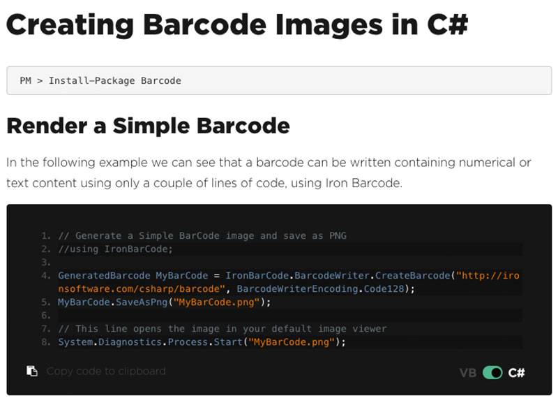 Generate Barcode Images in C#