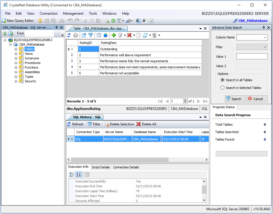 CrystalDB Tool