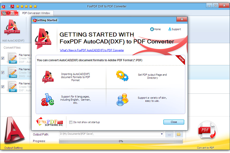 FoxPDF DXF to PDF Converter