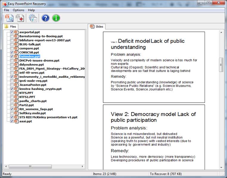 Easy PowerPoint Recovery