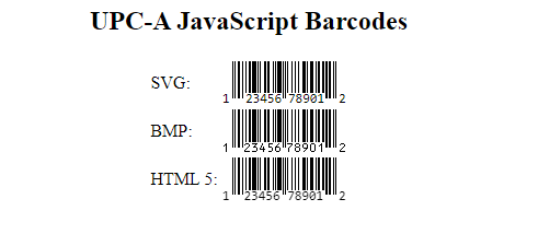 JavaScript UPC EAN Generator