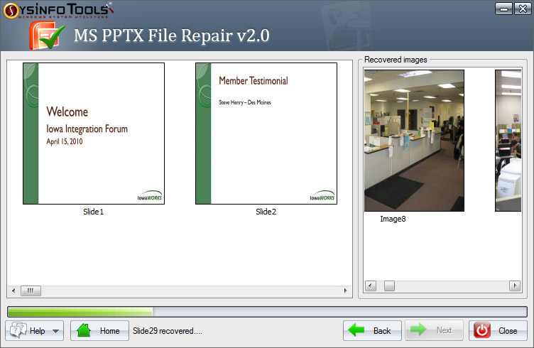 MS PowerPoint PPTX File Recovery