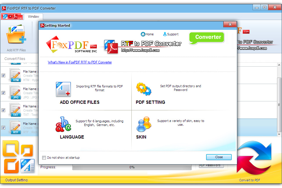 FoxPDF RTF to PDF Converter