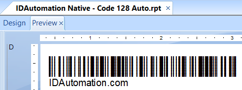 Native Crystal Reports Code 128 Barcode