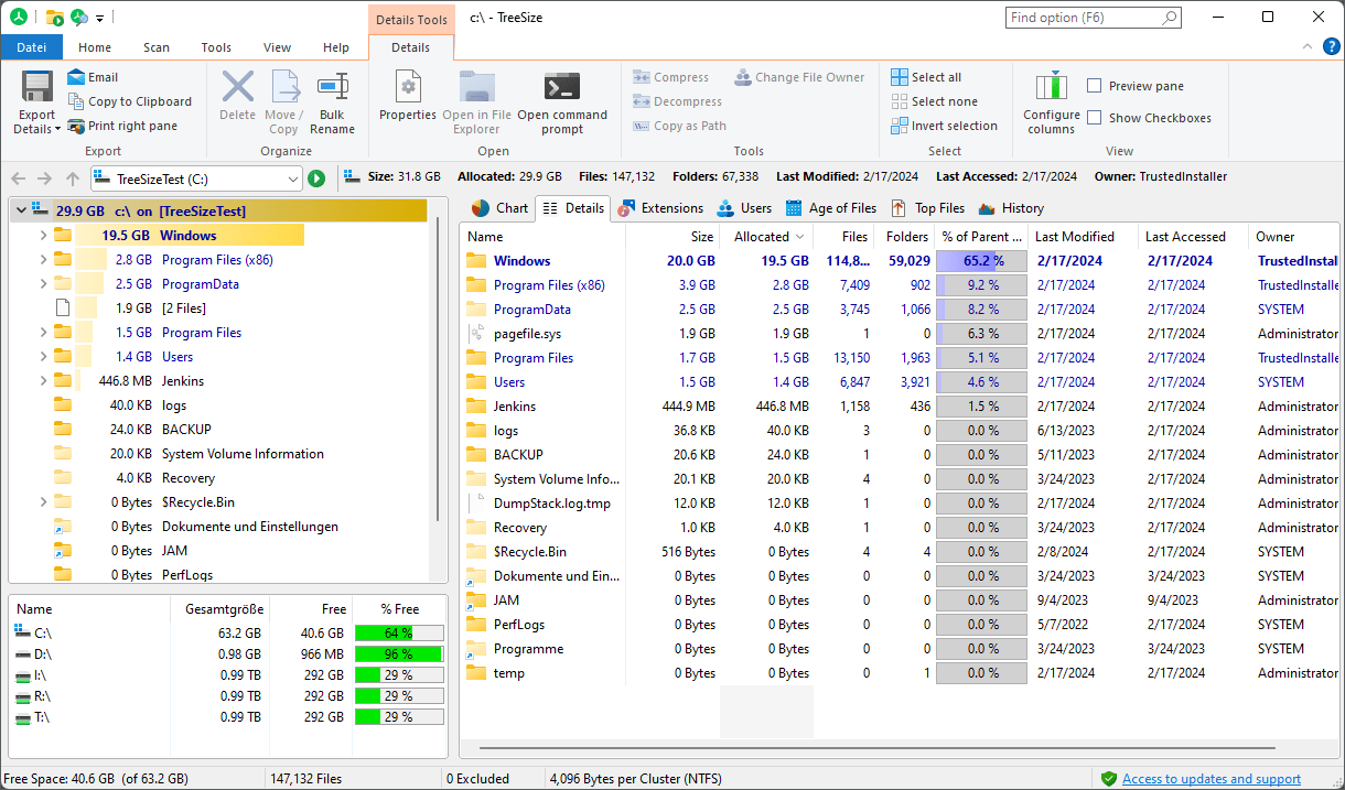 TreeSize Professional