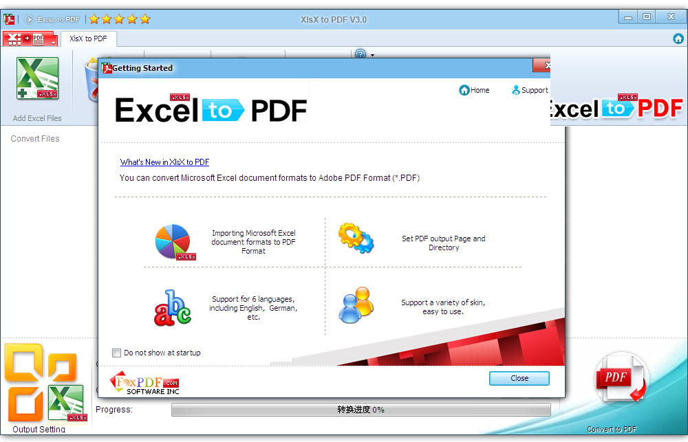 XlsX to PDF