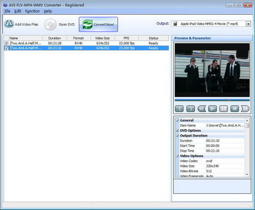 AVI-FLV-MP4-WMV Converter