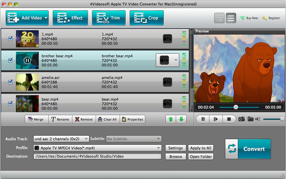 4Videosoft Apple TV Converter for Mac