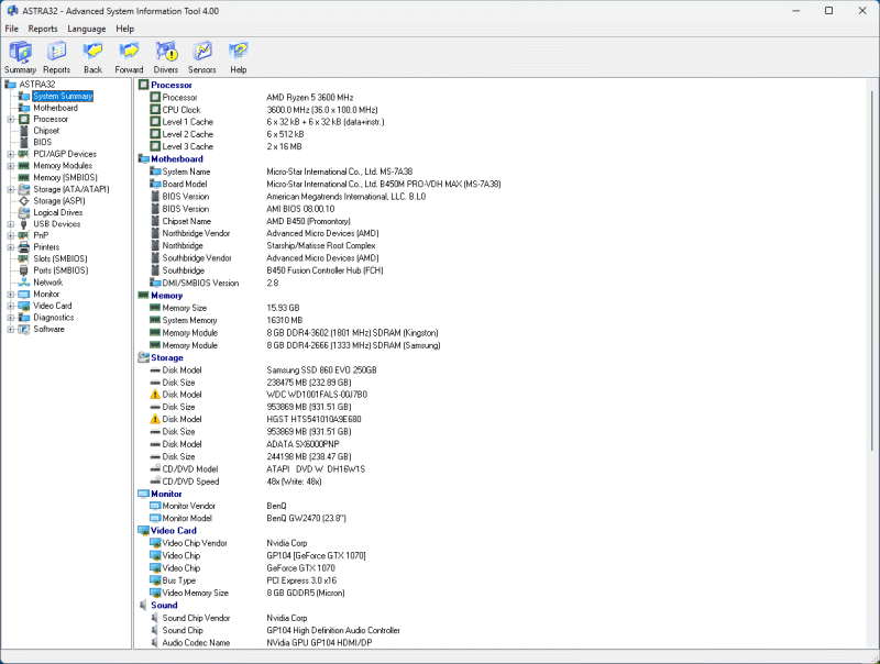 ASTRA32 – Advanced System Information Tool