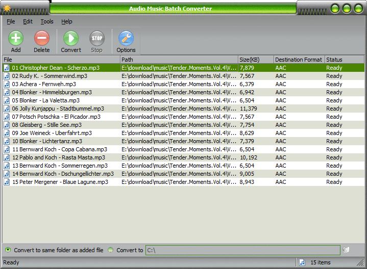 Audio Music Batch Converter