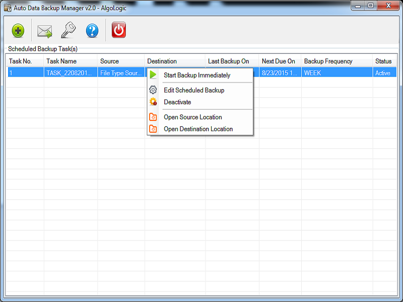 Auto Data Backup Manager