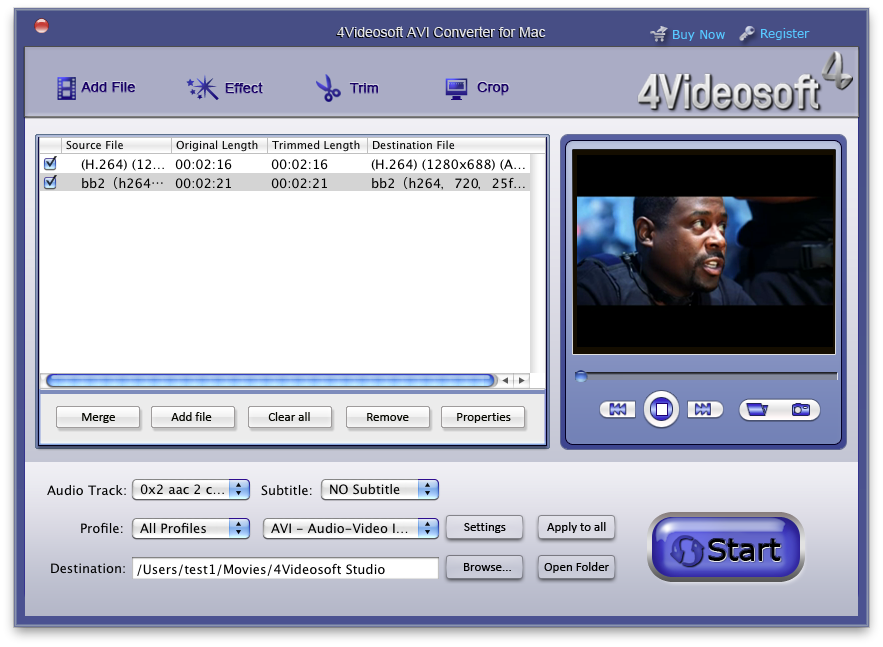 4Videosoft AVI Converter for Mac