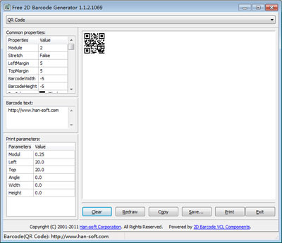 Free 2D Barcode Generator