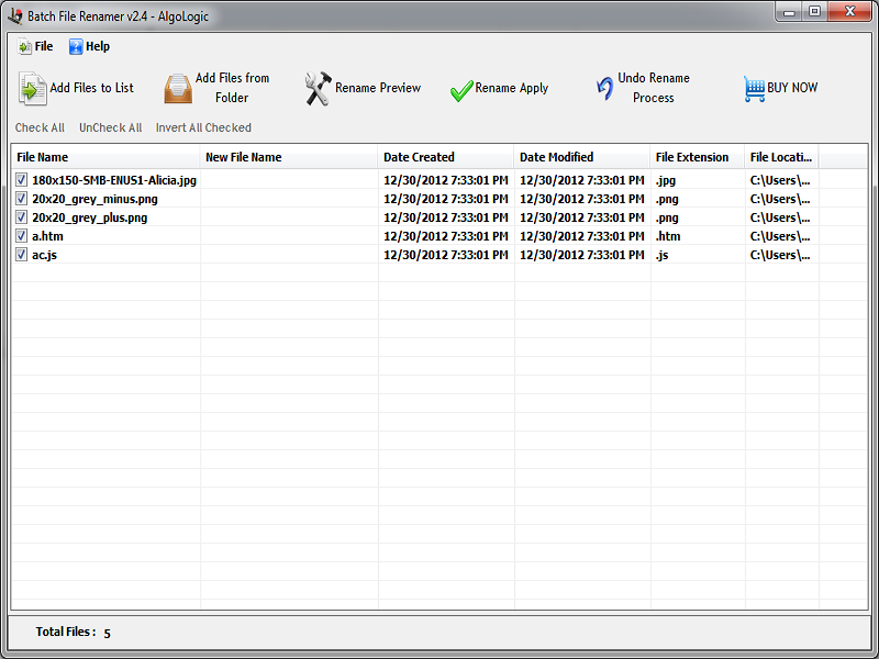 Batch File Renamer