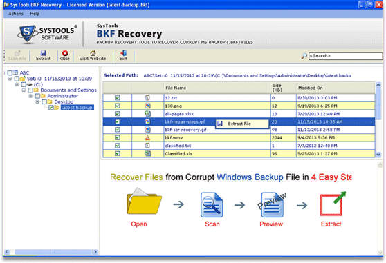 BKF File Repair Utility