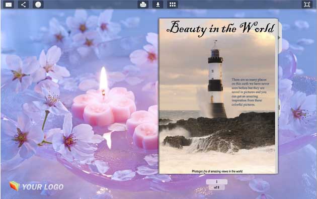 Page Flip Book Template – Candle Style