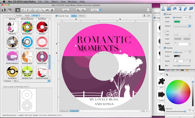 Mac CD/DVD Label Maker