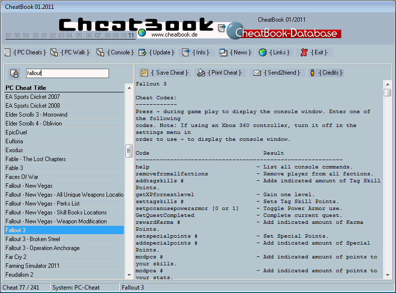 CheatBook Issue 01/2011