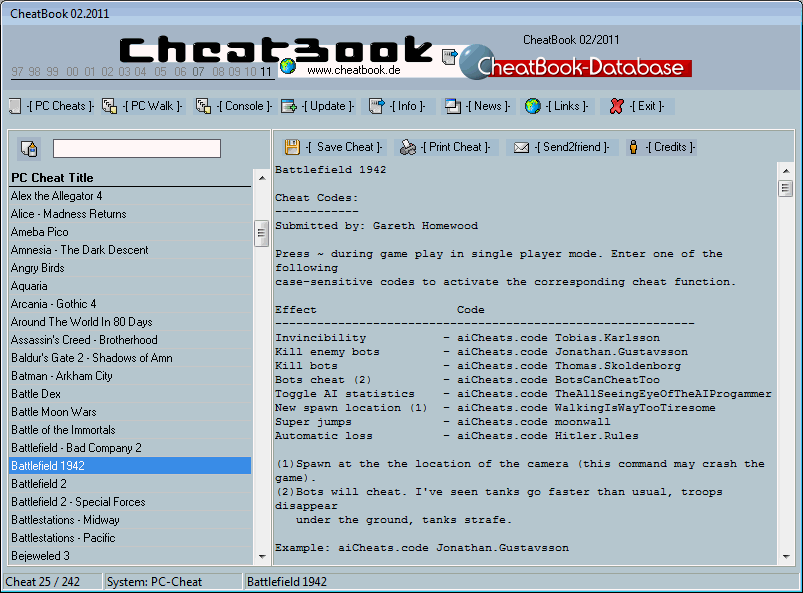 CheatBook Issue 02/2011