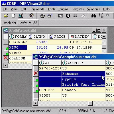 CDBF – DBF Viewer and Editor