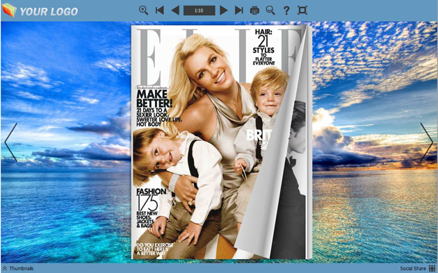 Flash Magazine Themes for Cloud Style