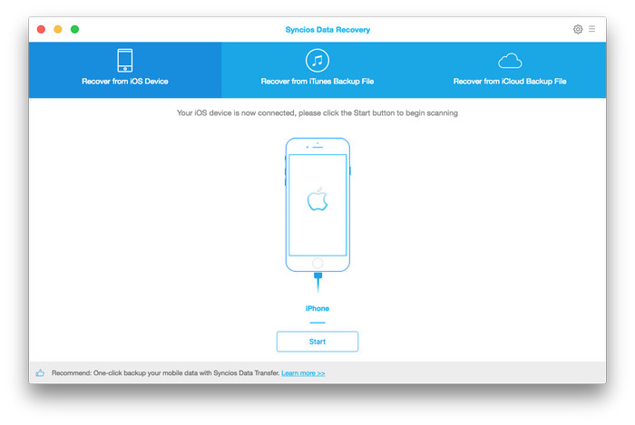 SynciOS Data Recovery for Mac