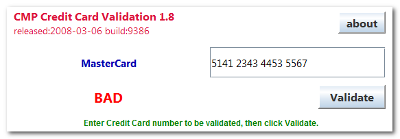 CreditCard Validator