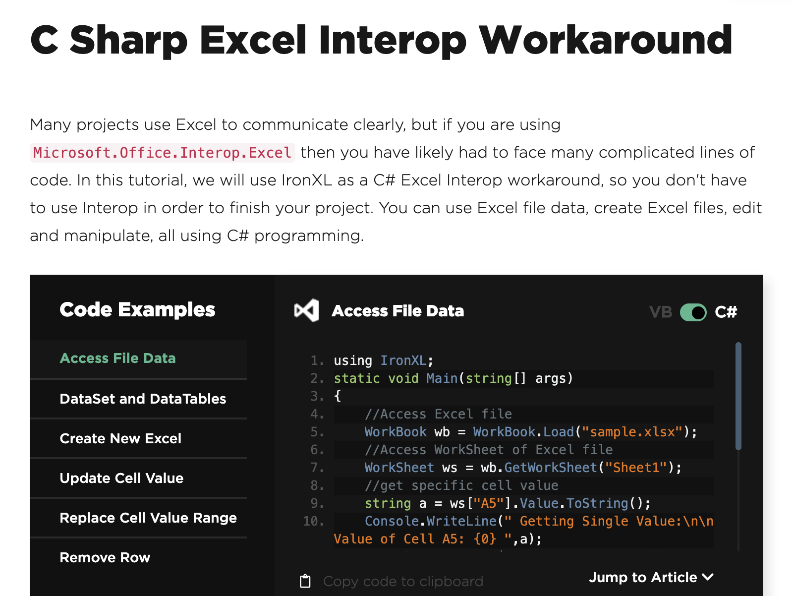 C# excel Interop