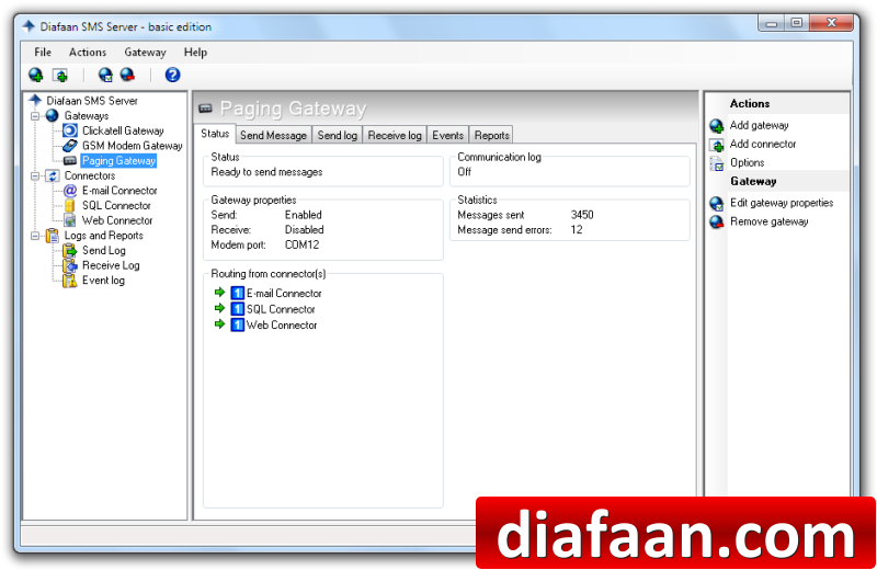 Diafaan SMS Server – basic edition