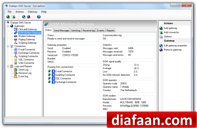 Diafaan SMS Server – full edition