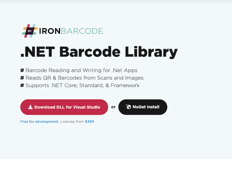 .NET Barcode Library