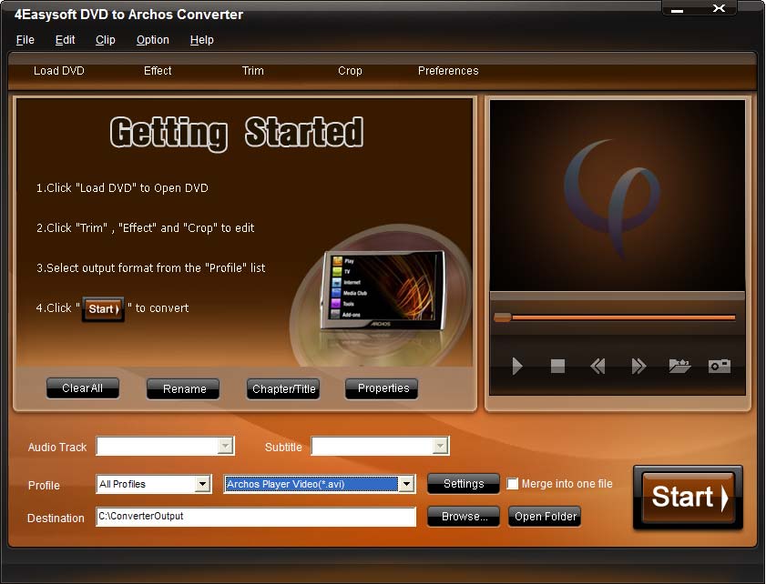 4Easysoft DVD to Archos Converter