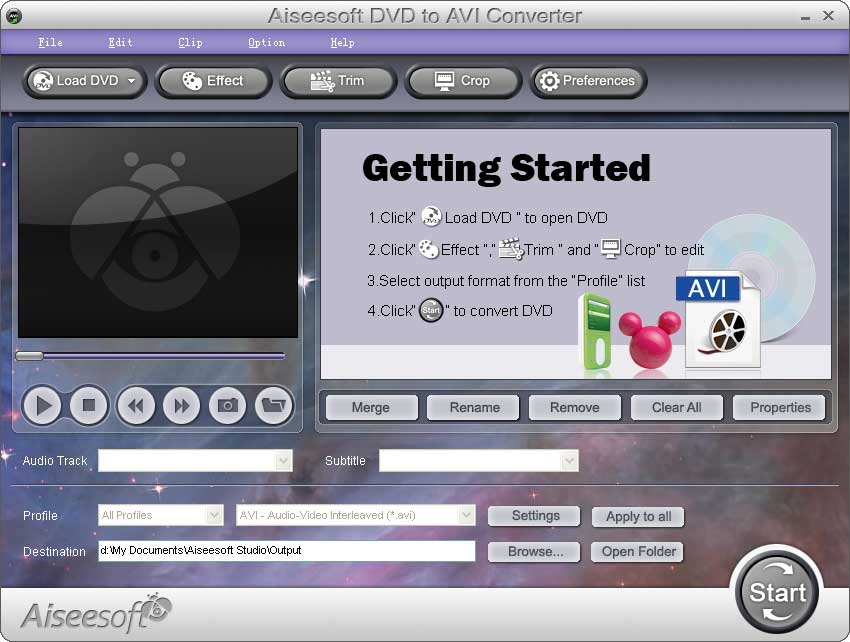 Aiseesoft DVD to AVI Converter