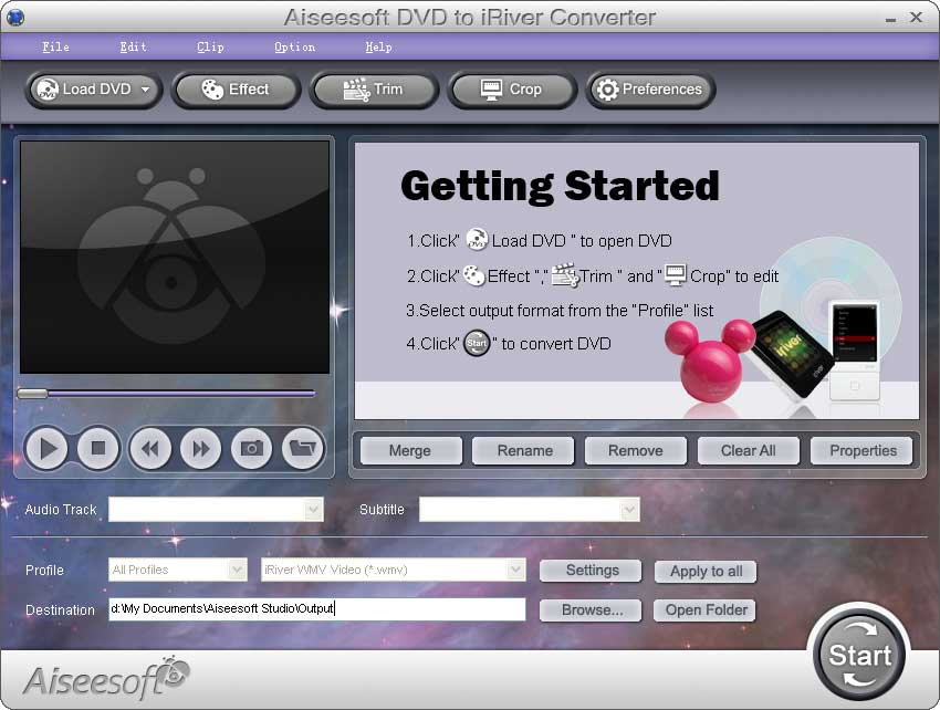 Aiseesoft DVD to iRiver Converter