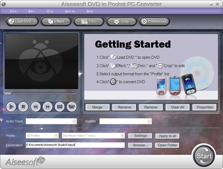 Aiseesoft DVD to Pocket PC  Converter