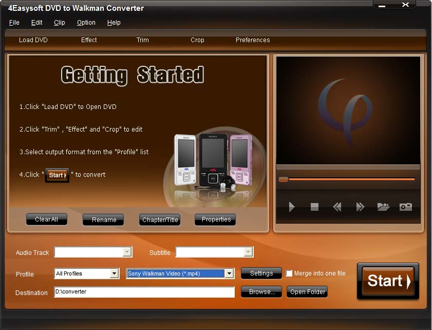4Easysoft DVD to Walkman Converter