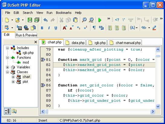 DzSoft PHP Editor