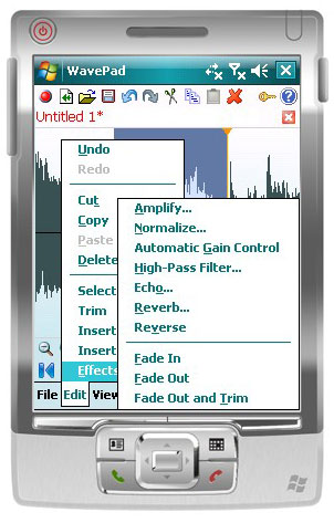 Wavepad Free Audio Editor for Pocket PC