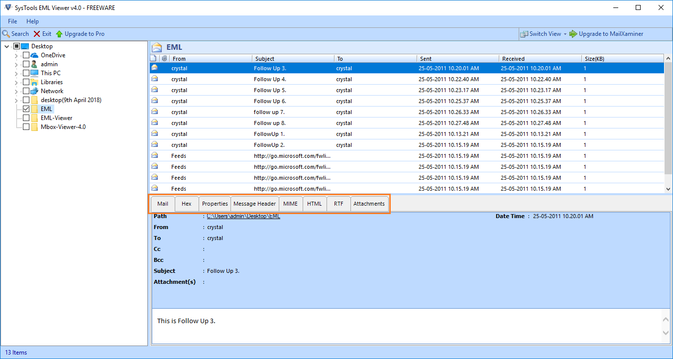 EML Viewer FreeWare