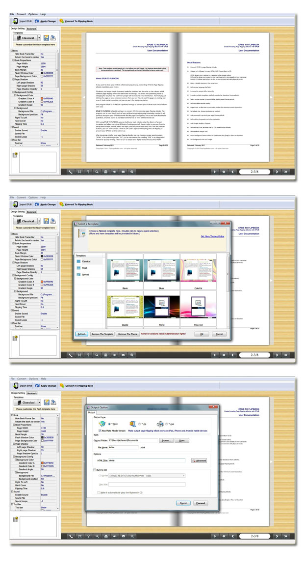 ePub to Flash Flipping Book