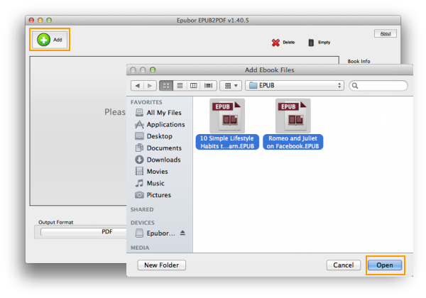 EPUB to PDF Converter for Mac