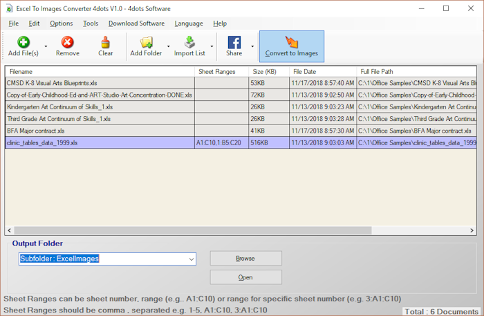 Convert Excel to Images 4dots