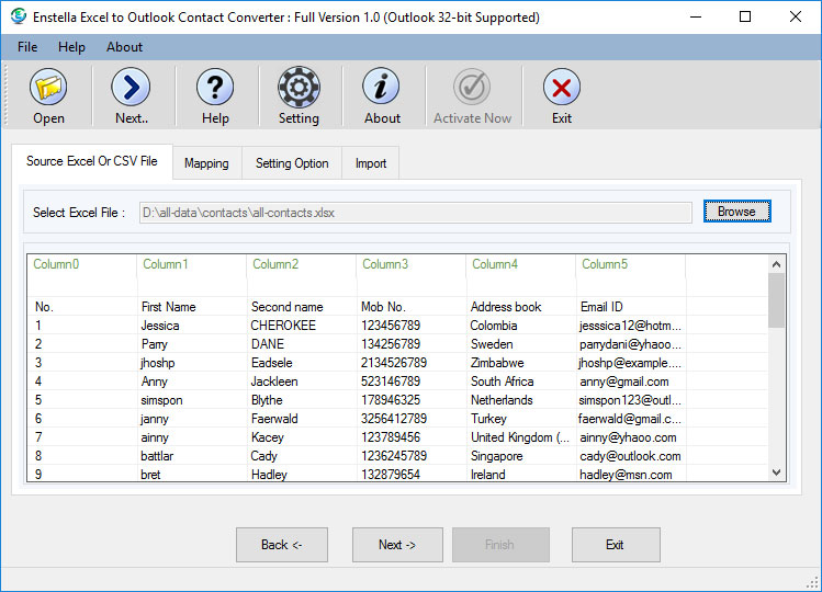 Excel to PST Converter