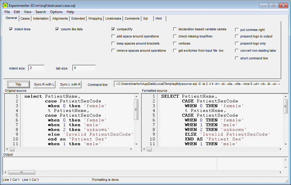 Tidycode T Sql Formatter