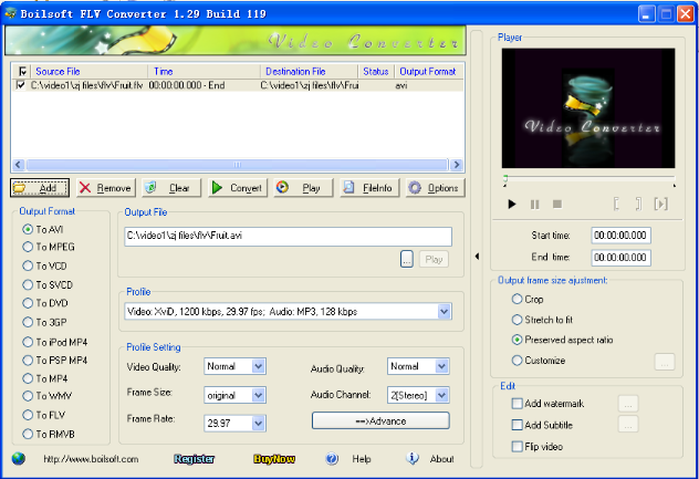 Boilsoft FLV Converter